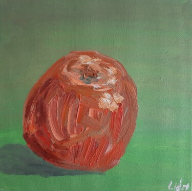 Pintura titulada "red apple, oil still" por Lidiia Sazonova, Obra de arte original, Oleo