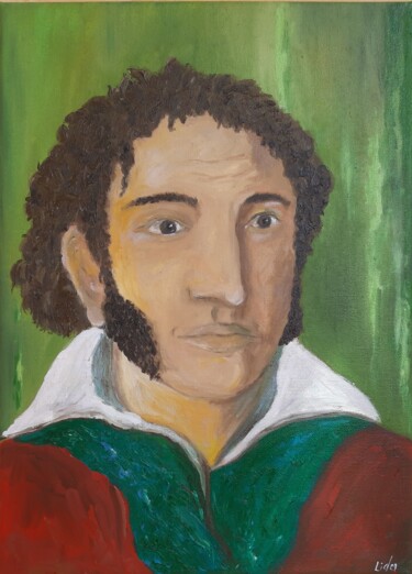 绘画 标题为“Portrait Eugene One…” 由Lidiia Sazonova, 原创艺术品, 油