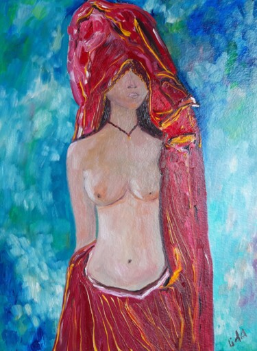 Pittura intitolato "The figure of a wom…" da Lidiia Sazonova, Opera d'arte originale, Olio