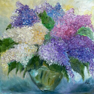 Pintura intitulada "Spring bouquet of l…" por Lidiia Sazonova, Obras de arte originais, Óleo