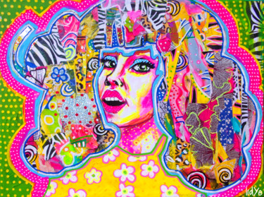 Peinture intitulée "Pop Girl" par Lidye, Œuvre d'art originale, Acrylique