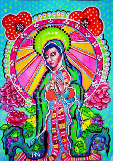 Painting titled "Gipsy Maria" by Lidye, Original Artwork, Acrylic