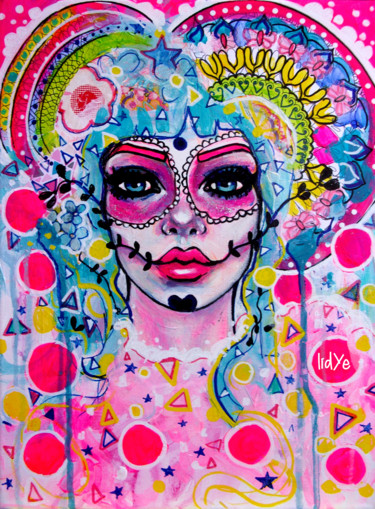 Peinture intitulée "Diva" par Lidye, Œuvre d'art originale, Acrylique