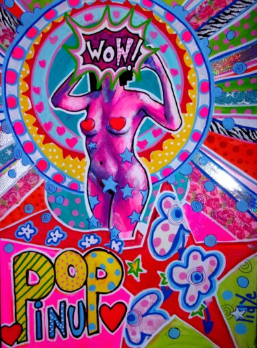 Peinture intitulée "Popinup" par Lidye, Œuvre d'art originale, Acrylique