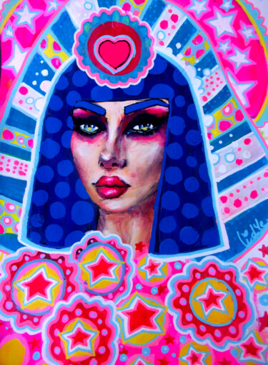 Painting titled "Cleopatra" by Lidye, Original Artwork, Acrylic