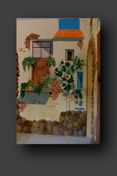 Картина под названием "Латинский дворик" - Marina Liessner, Подлинное произведение искусства