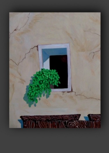 Картина под названием "Одинокое окошко" - Marina Liessner, Подлинное произведение искусства