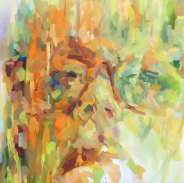 Schilderij getiteld "Self Portrait 132" door Anne Hoover, Origineel Kunstwerk, Olie