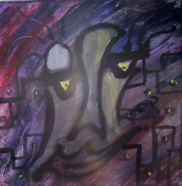 Painting titled "face" by Ep, Original Artwork, Acrylic