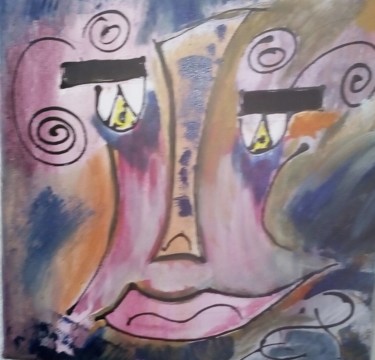 Painting titled "face" by Ep, Original Artwork, Acrylic