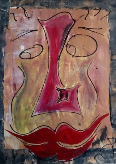 Ζωγραφική με τίτλο "face" από Ep, Αυθεντικά έργα τέχνης, Ακρυλικό