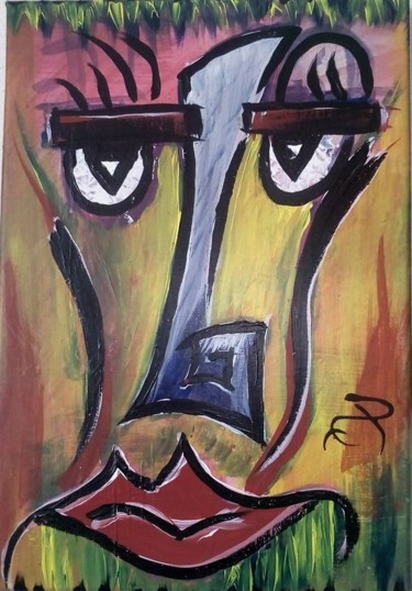 Painting titled "face" by Ep, Original Artwork, Acrylic