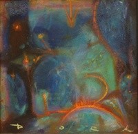 Painting titled "fire and night" by Joy Dorothea, Original Artwork