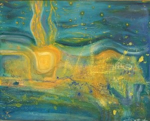 Painting titled "fire in night" by Joy Dorothea, Original Artwork