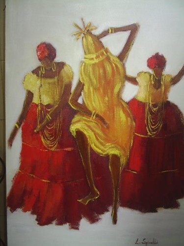 Painting titled "Omulu" by L.Spinelli, Original Artwork