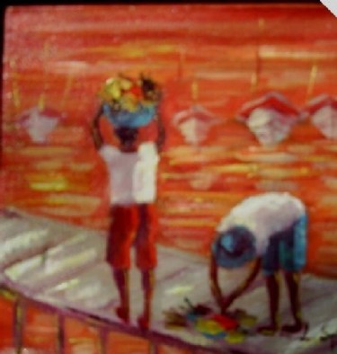 Painting titled "Pescadores" by L.Spinelli, Original Artwork