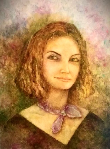 Peinture intitulée "портрет девушки" par Liliya Gorskaya, Œuvre d'art originale, Huile