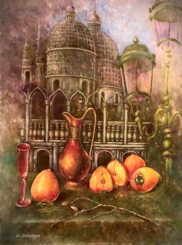 Картина под названием "Вечер в Венеции" - Liliya Gorskaya, Подлинное произведение искусства, Масло
