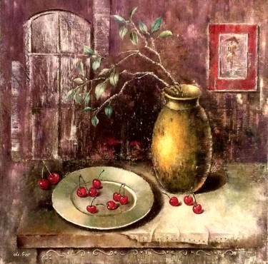 Картина под названием "Дачная история" - Liliya Gorskaya, Подлинное произведение искусства, Масло