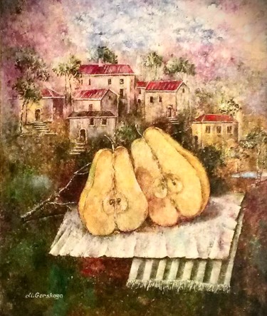 Painting titled "Пикник" by Liliya Gorskaya, Original Artwork, Oil