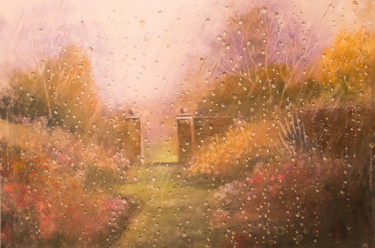 Картина под названием "Летний дождь" - Liliya Gorskaya, Подлинное произведение искусства, Масло