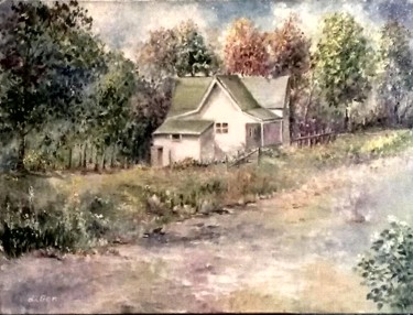 Painting titled "полдень" by Liliya Gorskaya, Original Artwork, Oil