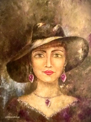 Картина под названием "Незнакомка" - Liliya Gorskaya, Подлинное произведение искусства, Масло