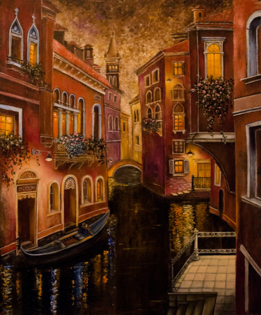 Pintura titulada "Лето в Венеции" por Liliya Gorskaya, Obra de arte original, Oleo
