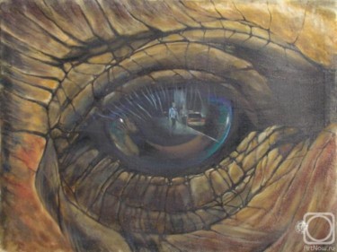 Pittura intitolato "На границе сознания" da Oleg Likhosherst, Opera d'arte originale, Olio