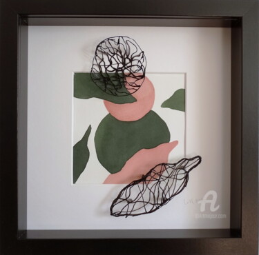 Escultura intitulada "Empreintes 12" por Liin, Obras de arte originais, Plástico Montado em Outro painel rígido