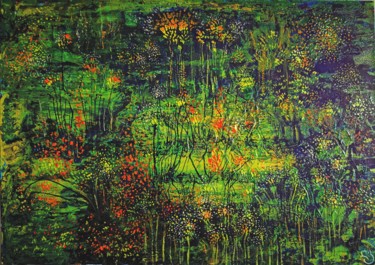 Рисунок под названием "Acryl Painting Land…" - Lika Kakhidze, Подлинное произведение искусства, Акрил
