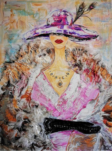 Картина под названием "Women Abstract acry…" - Lika Kakhidze, Подлинное произведение искусства, Акрил
