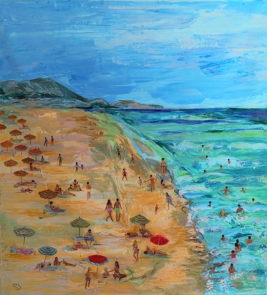 Pintura titulada "Beach season, Beach…" por Lika Kakhidze, Obra de arte original, Acrílico