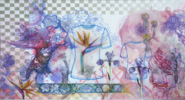 Collages titulada "65cm x 105cm x 1.8cm" por Lika Floens., Obra de arte original, Acrílico