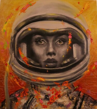 Картина под названием "Высадка на Марс" - Lika Meller, Подлинное произведение искусства, Масло