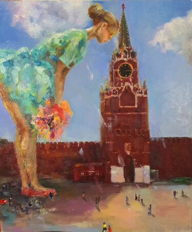 Painting titled "Моя Москва" by Lika Meller, Original Artwork, Oil