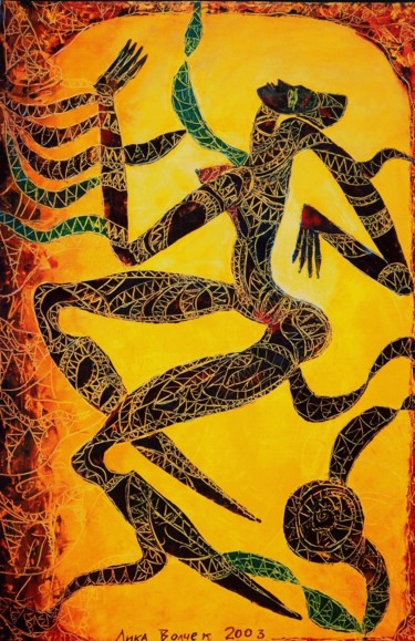Картина под названием "Cleopatra and the i…" - Лика Волчек, Подлинное произведение искусства, Масло