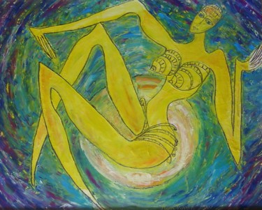 Картина под названием "Moonlight Sonata" - Лика Волчек, Подлинное произведение искусства, Масло
