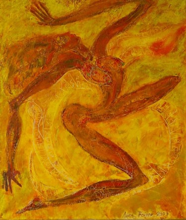 Картина под названием "Erato" - Лика Волчек, Подлинное произведение искусства, Масло