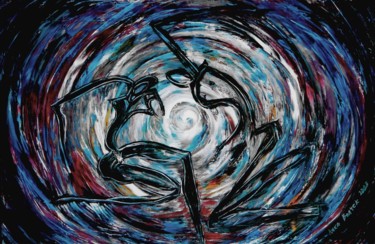 Картина под названием "Spiral circles round" - Лика Волчек, Подлинное произведение искусства, Масло