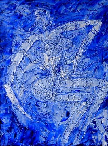 Картина под названием "Ice dissolution / T…" - Лика Волчек, Подлинное произведение искусства, Масло