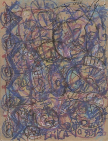 Картина под названием "Quick change of sce…" - Лика Волчек, Подлинное произведение искусства, Пастель