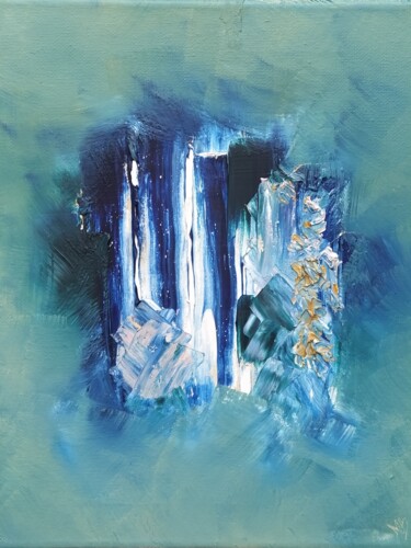 Painting titled "Ice" by Lila D'Harcourt, Original Artwork, Oil