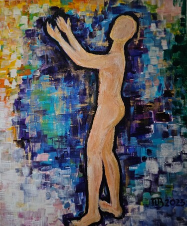Картина под названием ""Hymne à la Nature"" - Lila Licari, Подлинное произведение искусства, Акрил Установлен на Деревянная…