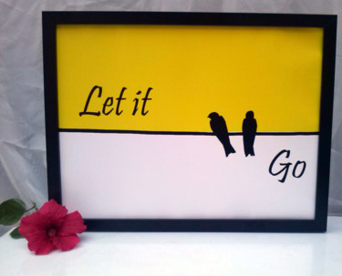 Digital Arts titled "Let it go Print yel…" by Lila Benharush, Original Artwork, Digital Painting