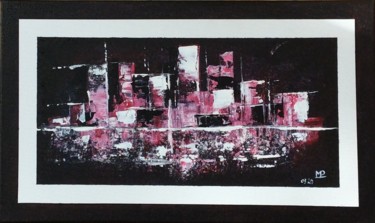 Painting titled "Abstraction pink" by Marie-Pascale Le Goff (L’île à L’eau), Original Artwork, Acrylic
