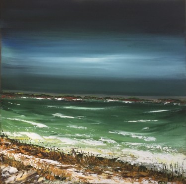 Peinture intitulée "Sentier côtier" par Marie-Pascale Le Goff (L’île à L’eau), Œuvre d'art originale, Acrylique