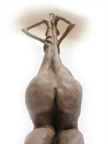 Sculpture titled "Mademoiselle" by Lilavert Cc, Original Artwork, Terra cotta