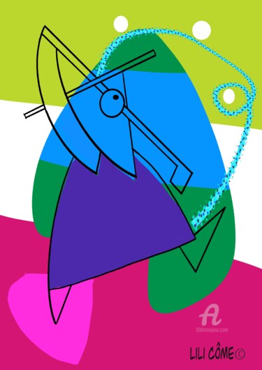 Цифровое искусство под названием "GolfLC-4.13" - Lili Come, Подлинное произведение искусства, 2D Цифровая Работа