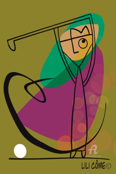 Digital Arts titled "GolfLC-1.10" by Lili Come, Original Artwork, 2D Digital Work